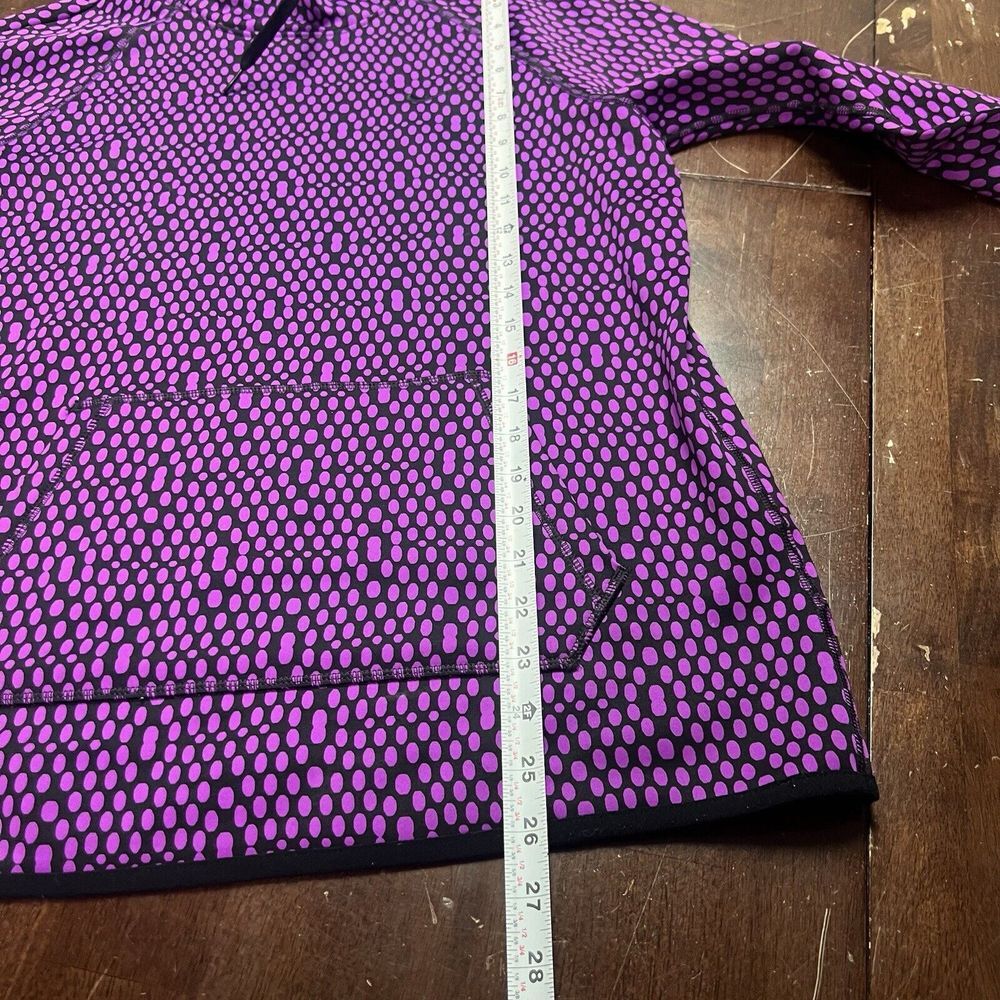 Nike Therma-Fit Women's Polka Dot Purple Hooded Sweater Size Medium - Picture 7 of 8